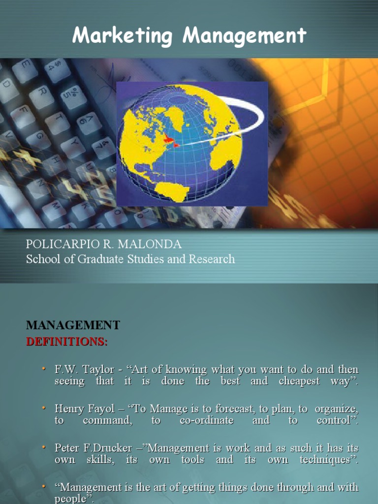 Overview of Marketing Management | PDF | Marketing | Sales