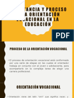 Importancia y Proceso de La Orientación Vocacional