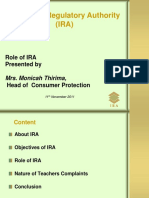 ROLE OF IRA