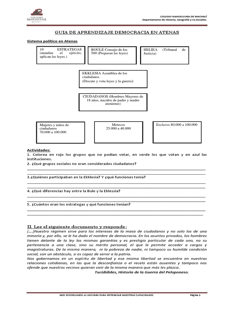 Democracia Ateniense | PDF | Ciencias sociales