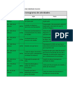 Cronograma de Dias Trabalhados - Fevereiro