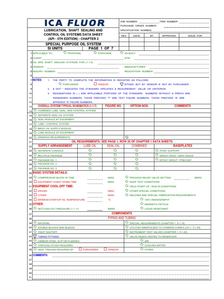Lubrication and Sealing Systems Data Sheet | PDF