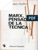 Kostas Axelos - Marx Pensador de La Tecnica 1969 PDF