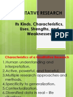 Characteristics, Types, Strengths,& Weaknesses of Quali