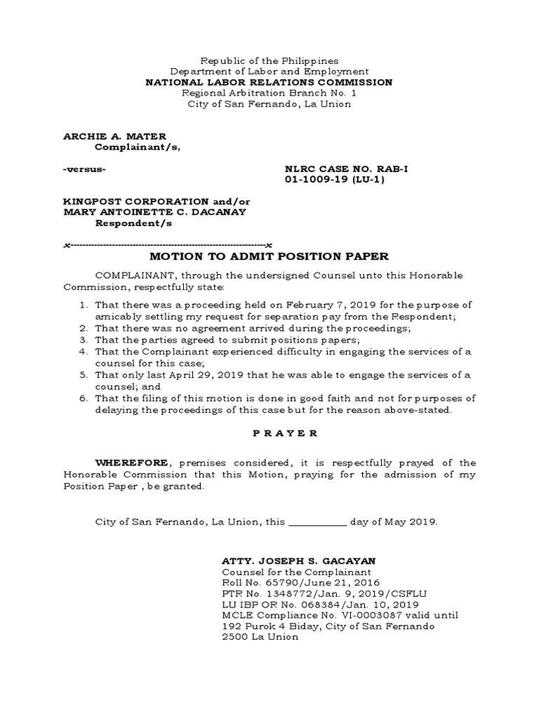 Motion To Admit | PDF