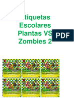 Plantas Vs Zombies Etiquetas