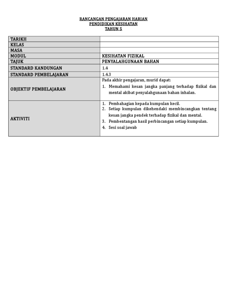 Rph Pk Tahun 5 Pak 21 Pdf