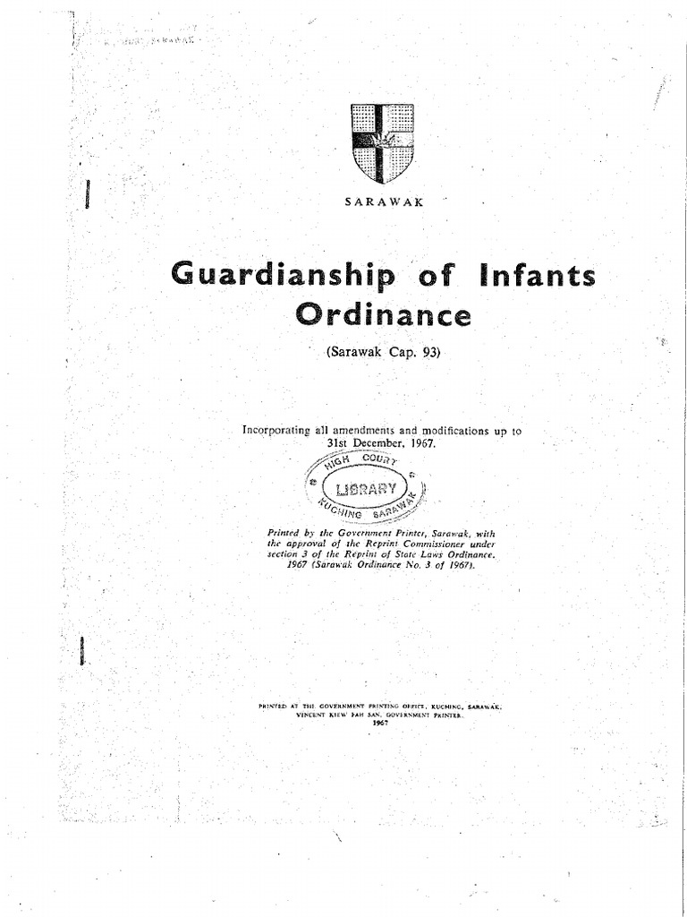 Guardianship of Infants Ordinance Cap.9303032020115112 PDF