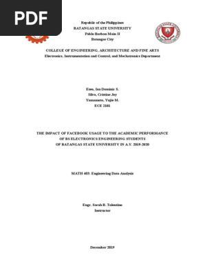 The Impact of Facebook Usage to the Academic Performance of BSECE Students Final
