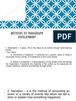 Methods of Paragraph Development