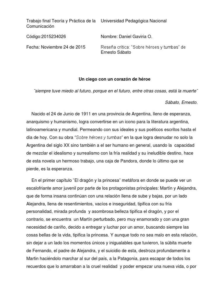 Sobre Heroes y Tumbas PDF