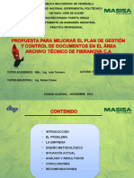 Propuesta Mejorar Plan Gestion y Control Documentos Area Archivo Tecnico Fibranova