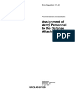 Army Regulation for Defense Attaché System Assignments