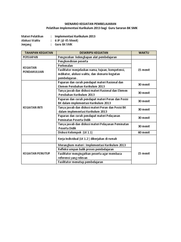 Skenario Kegiatan Pembelajaran | PDF