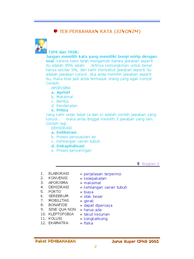 Tips Trik Soal Cpns Pdf
