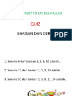 Quiz Barisan Dan Deret