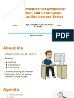 Testing Activities in CI/CD As An Exploratory Tester