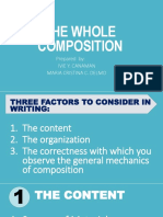 English Composition Report The Whole Composition