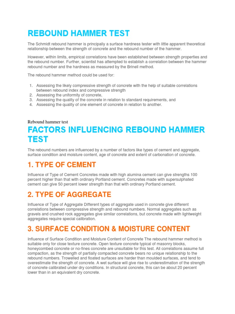 Rebound Hammer Test PDF