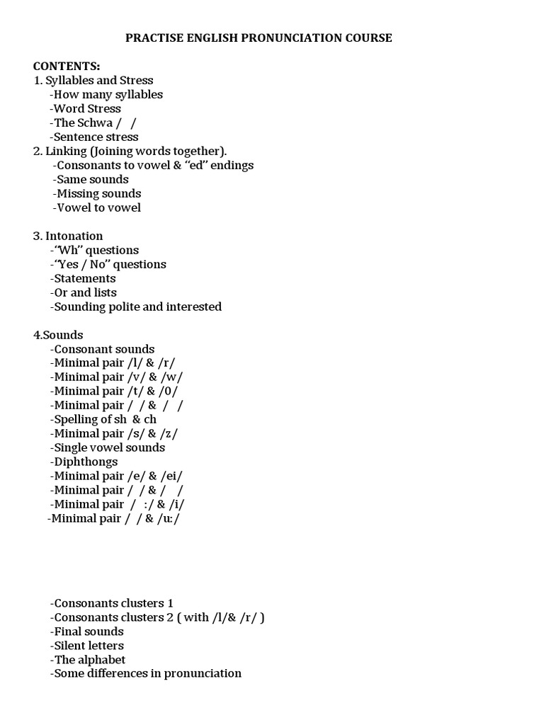 English Pronunciation Guide | PDF | Language Arts & Discipline ...