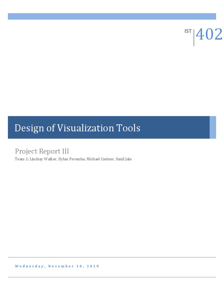 Design of Visualization Tools: Project Report III | PDF | Chart ...