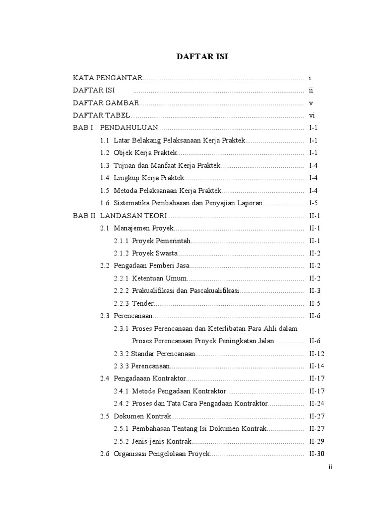 Daftar Isi, Gambar La | PDF