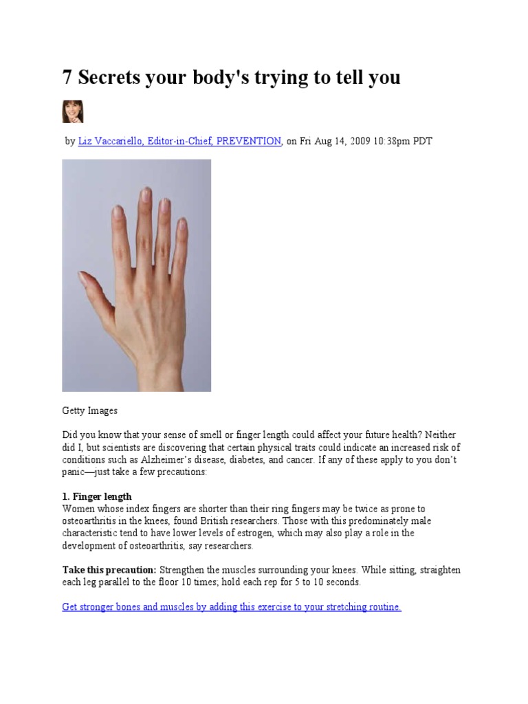 7 Secrets Your Body | Download Free PDF | Fat | Adipose Tissue