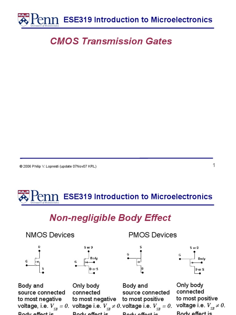 Lec 21 XMSN Gate RSFF 07 PDF | PDF | Field Effect Transistor | Cmos