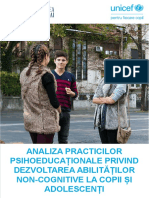 ANALIZA PRACTICILOR Psihoeducationale Privind Dezvoltarea Abilitatilor Noncognitive La Copii Si Adolescenti