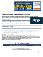 Public Awareness Towards Healthy Lifestyle PDF
