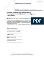 Isolation Screening and Identification of Proteolytic Lactic Acid Bacteria From Indigenous Chao Product