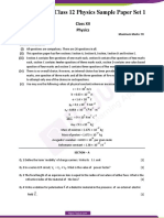 CBSE Class 12 Physics Sample Paper Set 1 PDF
