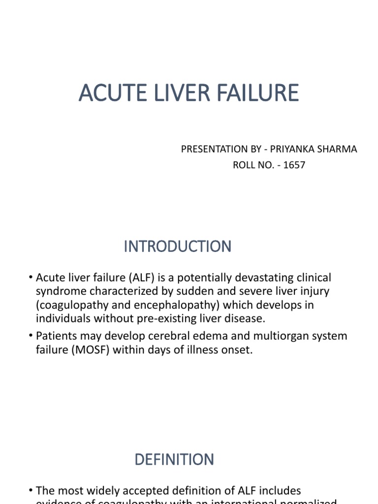 Acute Fulminant Hepatic Failure | PDF | Science & Mathematics