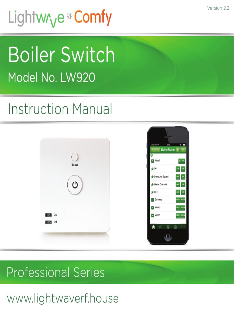 LW920 Boiler Switch Installation Guide | PDF