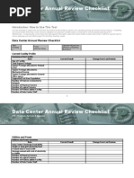 Data Center Annual Review Checklist