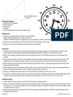 Printable Clock Template For Students