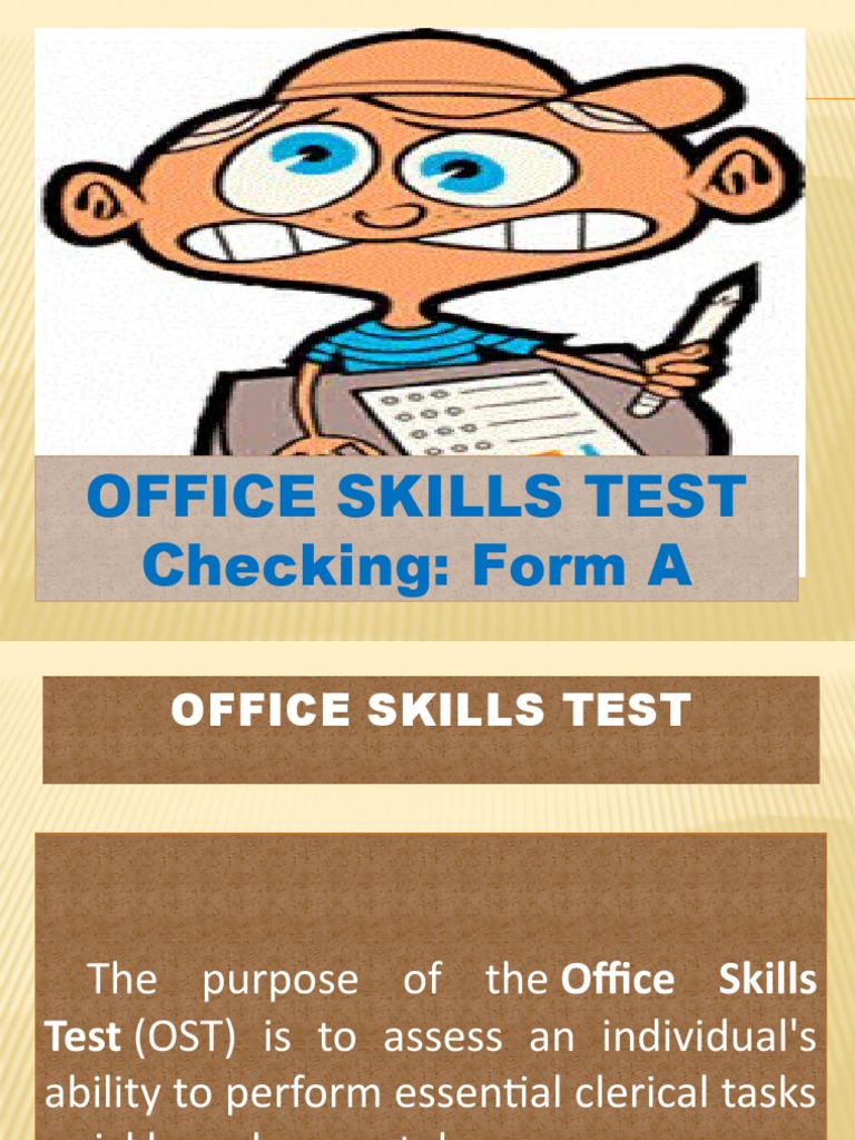 Office Skills Test PDF