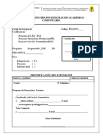 Planilla de Inscripci+ N Servicio Comunitario 2014-1