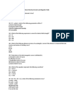 Objective Type Question or MCQ of Electrical Circuits and Magnetic Fields (241to250)