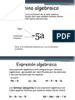 Término y Expresion Alebraico