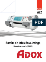 Bomba de Infusión a Jeringa - Adox AcTIVA A22 - Manual de Usuario (ES)