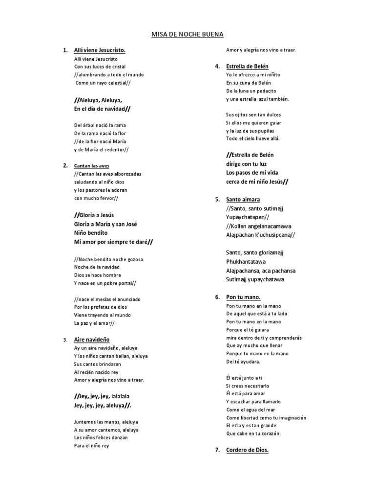 Villancicos Tradicionales de Navidad | PDF