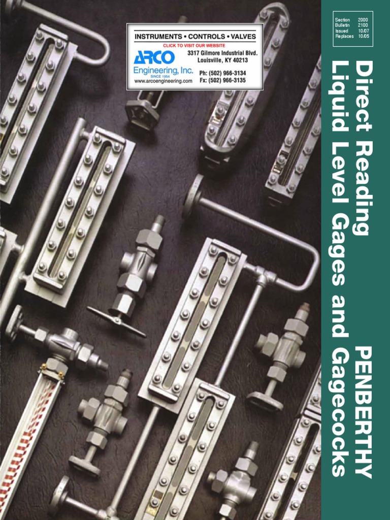 Penberthy Liquid Level Gage Gagecock AE | PDF