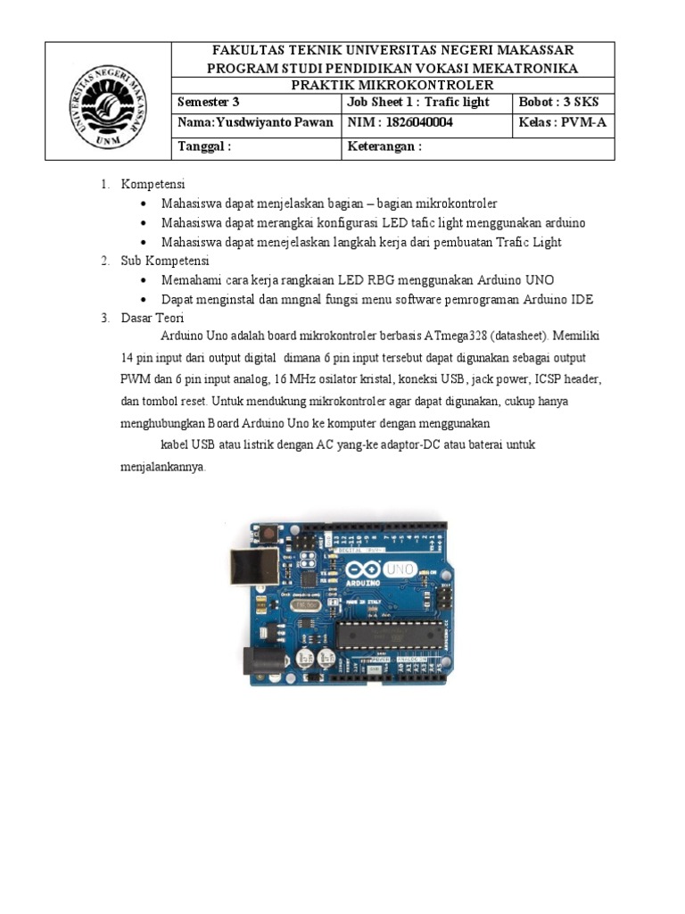 Program Traffic Light dengan Arduino | PDF