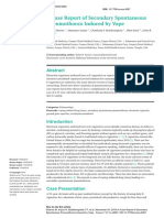 A Case Report of Secondary Spontaneous Pneumothorax Induced by Vape