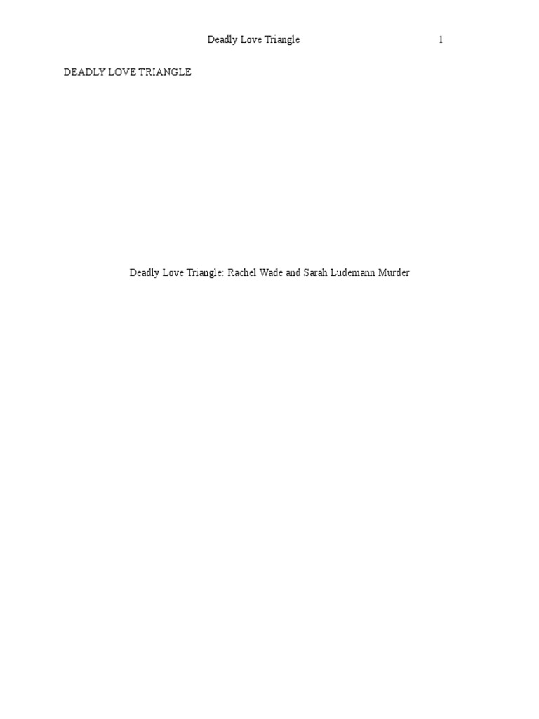 Deadly Love Triangle Pdf