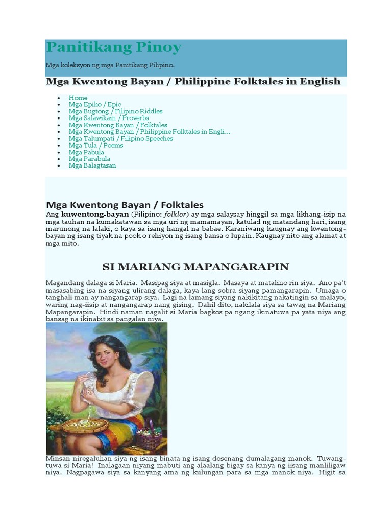 Panitikang Pinoy | PDF