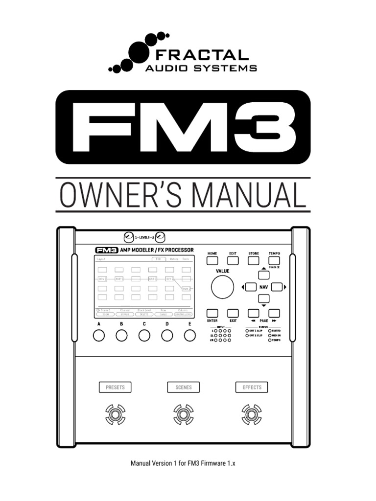 fractal audio systems fm3 ケース 説明書　付き FM3 Owners Manual | PDF