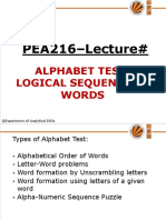 A10786564748 - 2113699 - 309 - 2009 - 2. UNIT - 6I Alphabet Test & Logical Sequence of Words