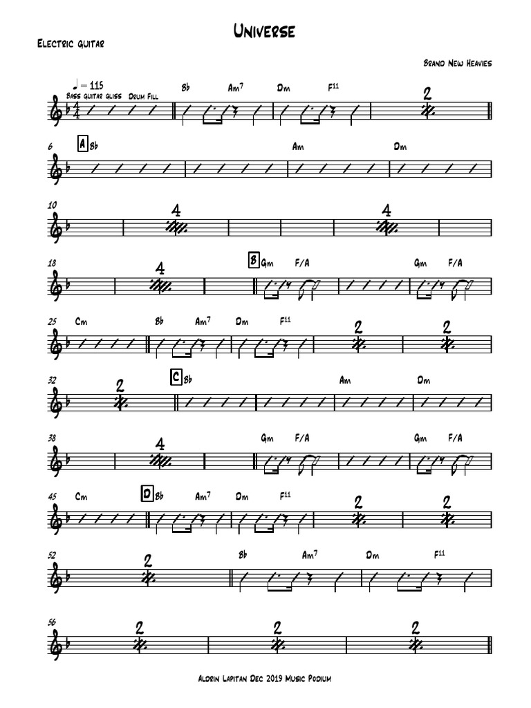 Universe - Electric Guitar | PDF